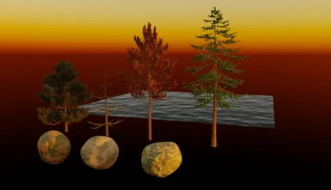 Cinematic Landscape Course Assets - Blender 3d models