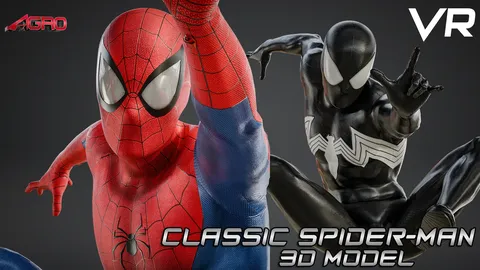 Classic Spider-Man Base Model - Blender 3d models