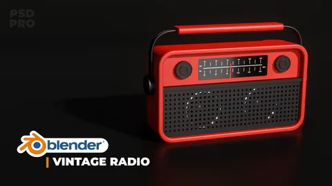 Classic Vintage Radio - Blender 3d models