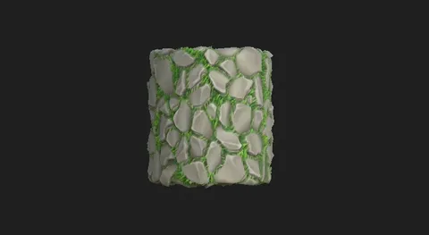 Stylized Cliff with Grass Material - Blender textures & materials