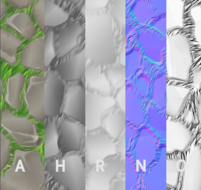 Stylized Cliff with Grass Material screenshot 3