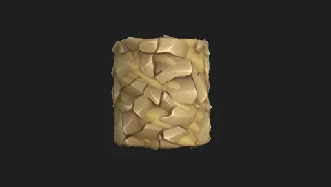 Stylized Cliff with Sand - Blender textures & materials
