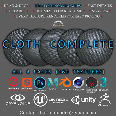 Cloth Complete Pack - Blender textures & materials