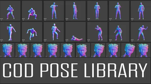COD Pose Library - Blender 3d models