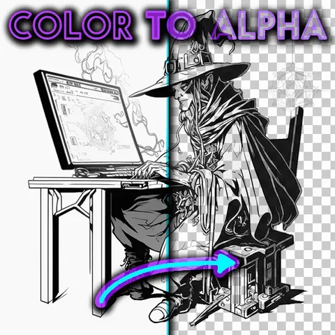 Color to Alpha - Blender shaders