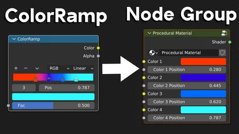 ColorRamp Node Group - Blender tutorials & courses