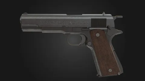 Colt M1911 Pistol - Blender 3d models