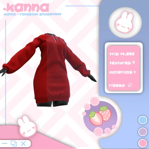 Comfy Long Hoodie - Blender 3d models