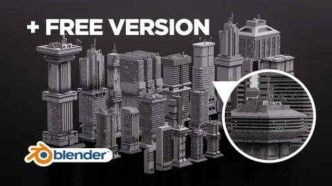 Concrete Brutalism - Blender 3d models