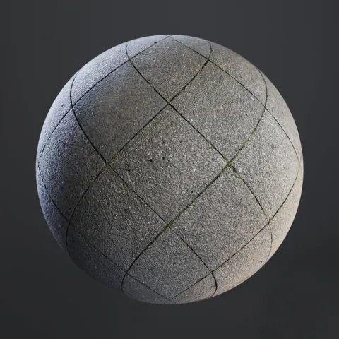 Concrete Pavement Square - Blender textures & materials