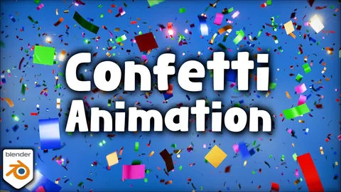 Confetti Animation - Blender scenes