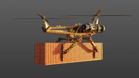 Container Drone - Blender 3d models