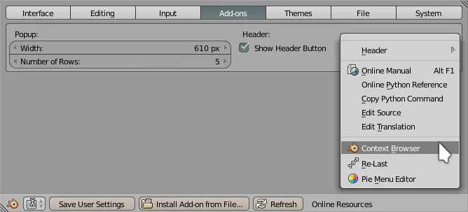 Context Browser screenshot 3
