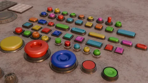 Control Panel Kitbash Set - Blender 3d models