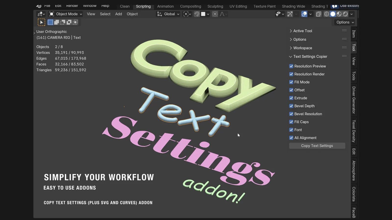Copy Text Settings screenshot 2