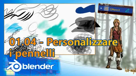 Grease Pencil: Personalizzare I Pennelli - Blender tutorials & courses