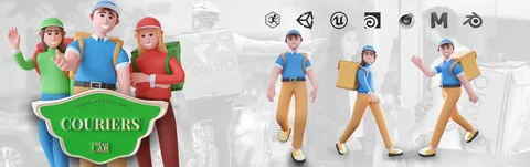 Couriers - Blender 3d models