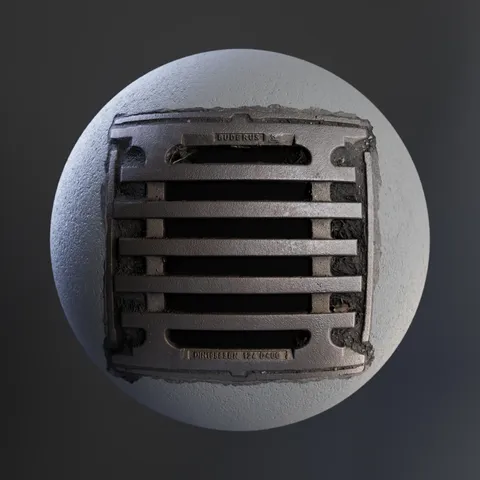 Roadside Drain Cover - Blender textures & materials