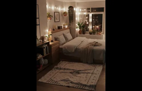 Cozy Bedroom Night - Blender scenes