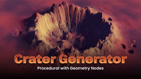 Crater Generator - Blender geometry nodes