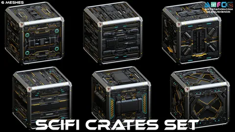 Crates Set - Blender 3d models