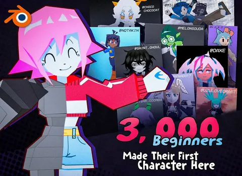 Create Animated Low Poly Characters - Blender tutorials & courses