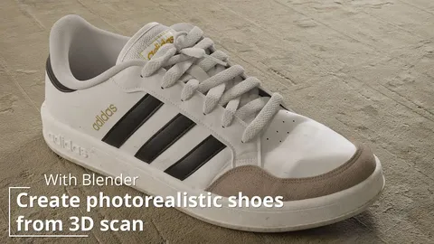 Photorealistic Shoes From 3D Scans - Blender tutorials & courses
