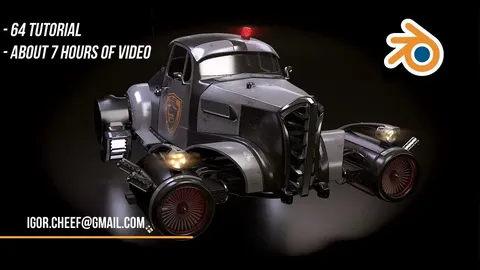 Creating a Retro Futuristic Car - Blender tutorials & courses