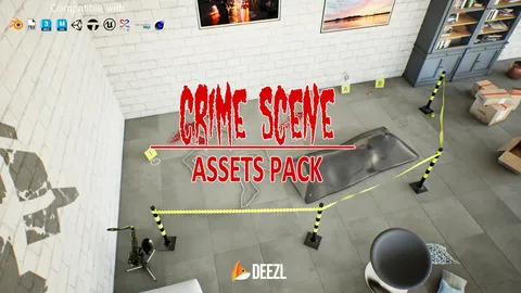 Crime Scene Assets Pack - Blender 3d models