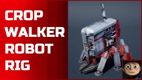Crop Walker Robot - Blender 3d models