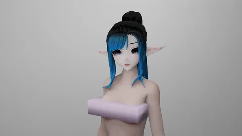 Curly Ponytail - Blender 3d models