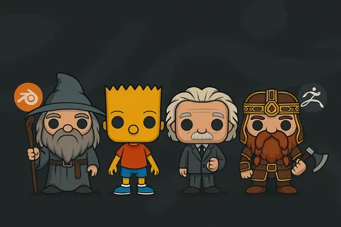 Funkos Personalizados - Blender tutorials & courses