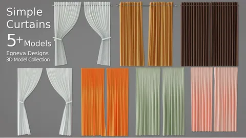 Curtains Collection - Blender 3d models