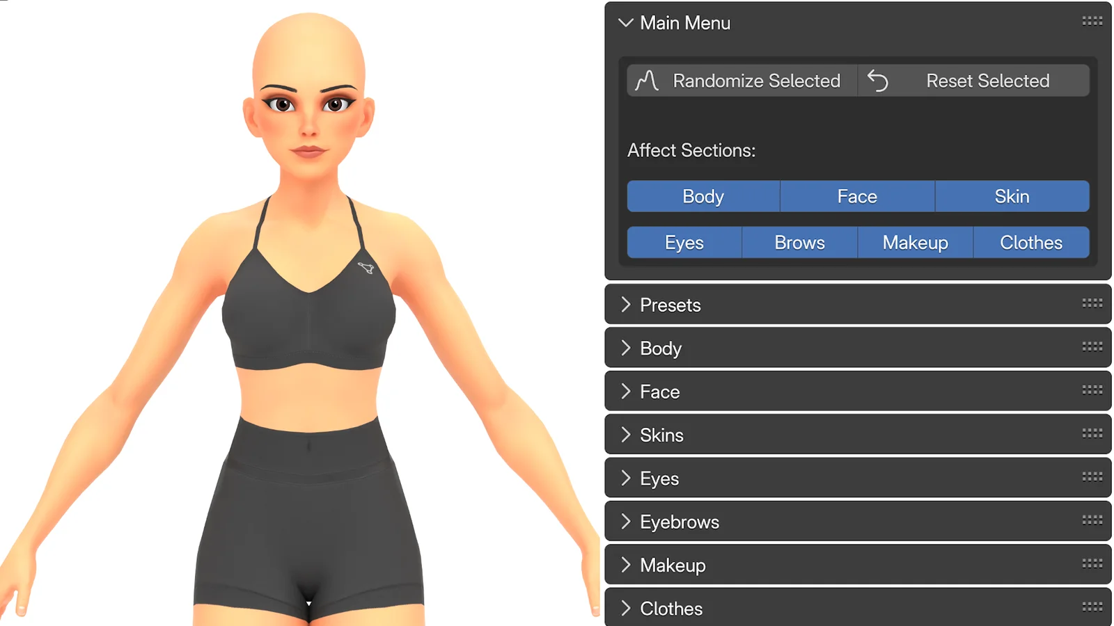 Customisable Female Basemesh screenshot 7