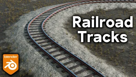 Customizable Railroad Tracks - Blender 3d models