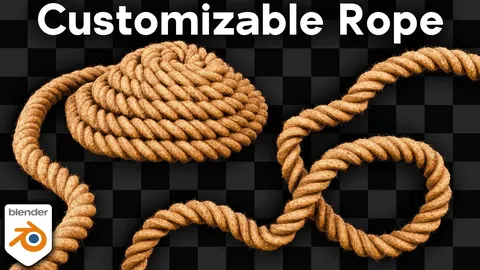 Customizable Rope - Blender geometry nodes
