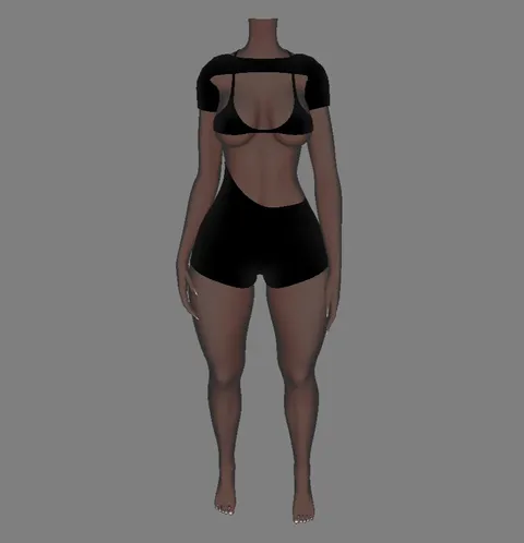 Cut Out Bodysuit - Blender 3d models