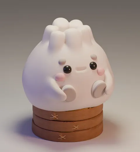 Cute Dumpling - Blender 3d models
