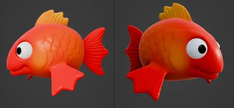 Cute Fish Sculpt - Blender 3d models