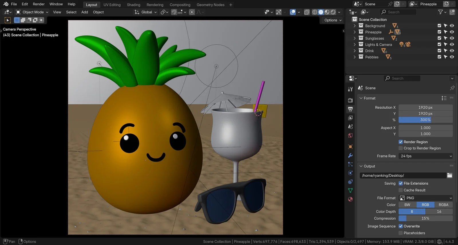 Cute Summer Pineapple screenshot 4