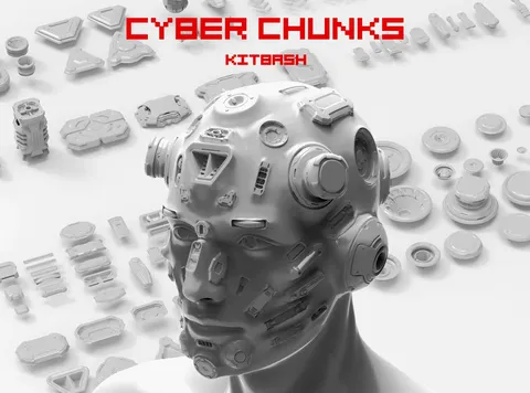 Cyber Chunks Kitbash - Blender 3d models