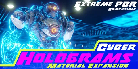 Cyber Holograms - Blender shaders