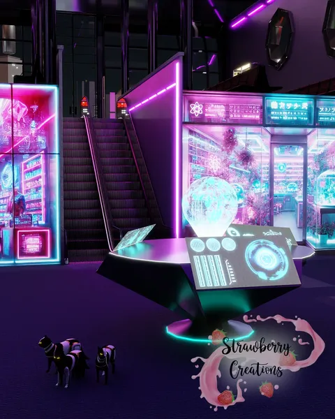 Cyberpunk Airport - Blender scenes