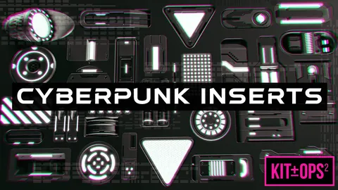 Cyberpunk Emissive Inserts - Blender 3d models