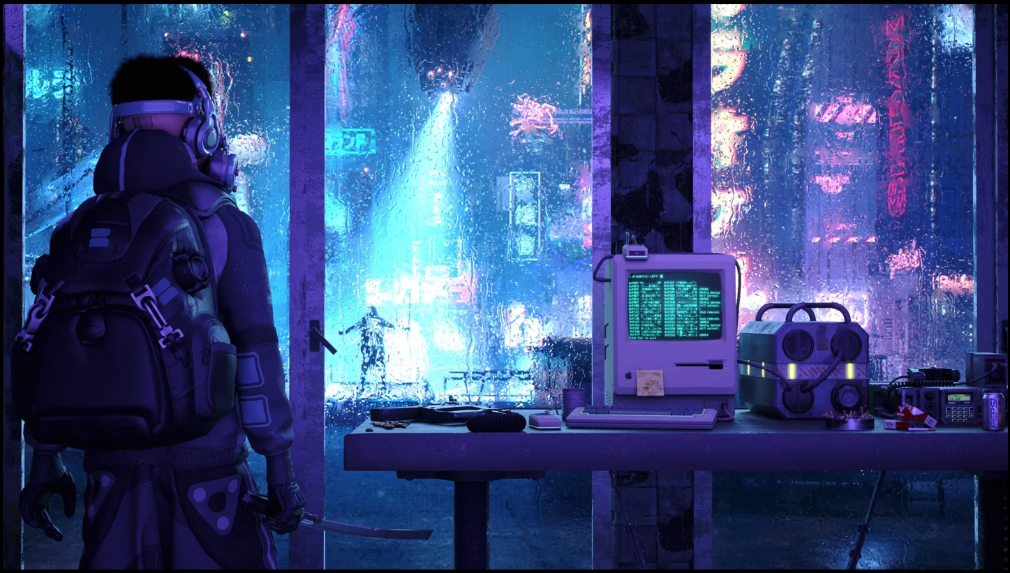 Cyberpunk Rain Scene screenshot 4