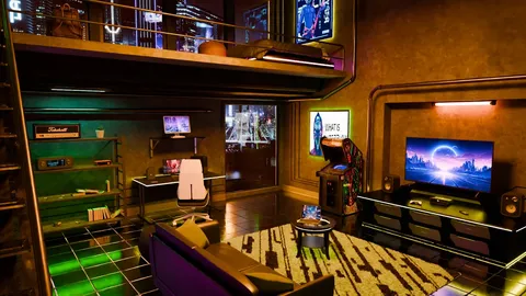 Cyberpunk Dining Room - Blender scenes