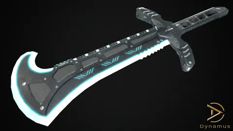 Cyberpunk Scimitar - Blender 3d models