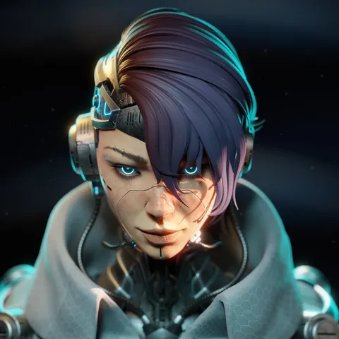 Cyberpunk Style Girl Modeling - Blender tutorials & courses