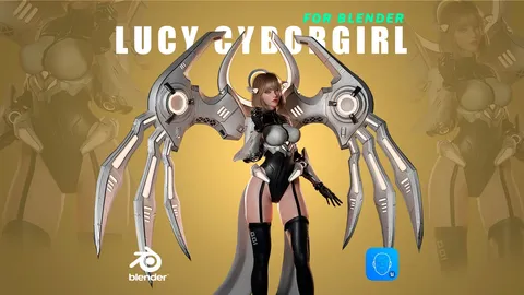 Cyborg Girl - Blender 3d models