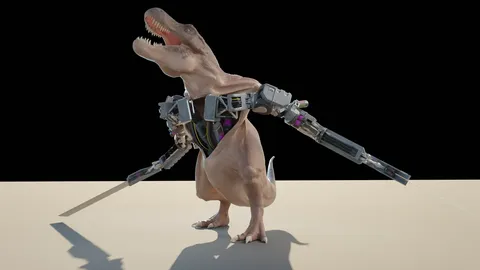 Cyborg T-Rex - Blender 3d models
